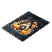 Carnet Halloween Gothique Automne Fée Cottage Bleu Jacqua (Côté gauche)