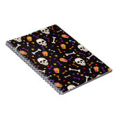 Carnet Halloween Horreur Crâne Éffrayant Coffin Violet d' (Côté Droit)