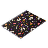 Carnet Halloween Horreur Crâne Éffrayant Coffin Violet d' (Côté gauche)