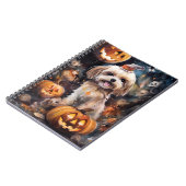 Carnet Halloween Lhassa Apso Avec Peur Citrouille (Côté gauche)