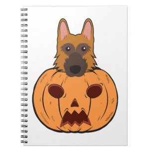 Carnet Halloween Mignons Bergers Allemands Coincés Dans U