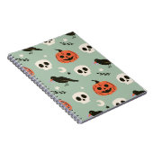 Carnet Halloween motif sans couture avec corbeaux, crânes (Côté Droit)