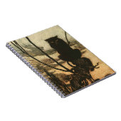 Carnet Halloween noir Chat Vintage Rackham effrayant (Côté Droit)