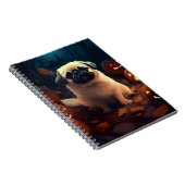 Carnet Halloween Pekingese Avec Peur Citrouille (Côté Droit)