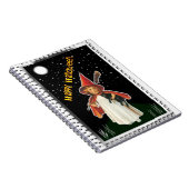 Carnet Halloween - Petite fille avec chambre et chat noir (Côté Droit)