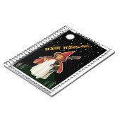 Carnet Halloween - Petite fille avec chambre et chat noir (Côté gauche)