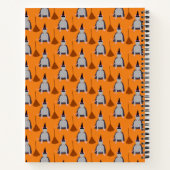 Carnet Halloween Rat sorcier et Broom Nom personnalisé (Dos)