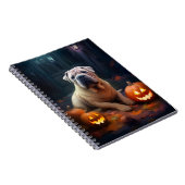 Carnet Halloween Shar Pei Avec La Peur Citrouille (Côté Droit)