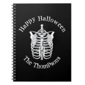 Carnet Halloween Skeleton noir blanc X Ray (Devant)