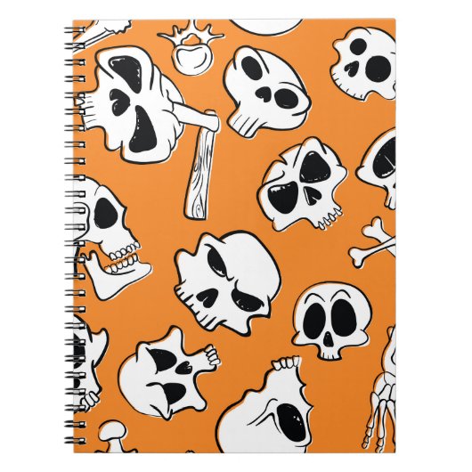 Carnet Halloween Skulls Bones DoodMotif (Devant)