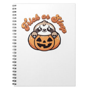 Carnet Halloween Sloth Trick ou Sleep Jote Slote Citrouil