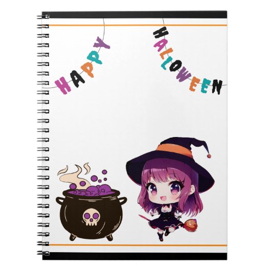 Carnet Halloween/sorcière/automne/octobre (Devant)