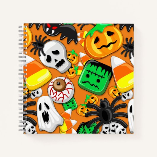 Carnet Halloween Spooky Candies Party (Devant)