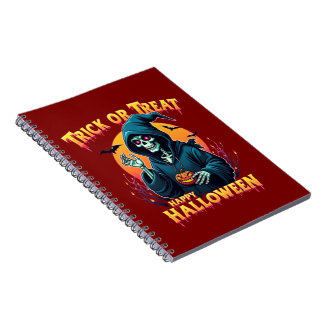 Carnet Halloween Spooky Vibes: Trick or Treat Skeleton