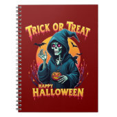 Carnet Halloween Spooky Vibes: Trick or Treat Skeleton (Devant)