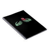 Carnet Halloween Squelette Mains Avec Coeur Classique (Côté Droit)