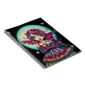 Carnet Halloween Vampire Fée avec deux chats (Côté Droit)