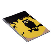 Carnet Halloween vintage, Chouette Éffrayante en arbre av (Côté Droit)