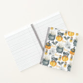 Carnet Halloween Whimsical Cauldron et Motif de chats (Intérieur)