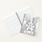 Carnet Halloween Whimsy : Chats Citrouilles sur Casquette (Intérieur)