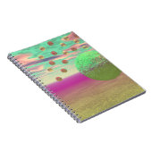 Carnet Halo des lunes, cosmos coloré abstrait (Côté Droit)