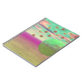 Carnet Halo des lunes, cosmos coloré abstrait (Côté gauche)