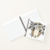 Carnet Halo mouton floral (Intérieur)