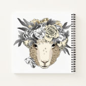Carnet Halo mouton floral (Dos)