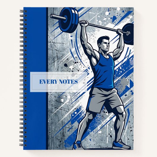 Carnet Haltérophile Presse Overhead – Conception de Gym G (Devant)