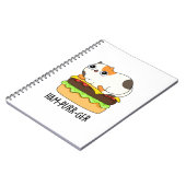 Carnet Ham-Purr-Ger Funny Chat Hamburger Pun (Côté gauche)
