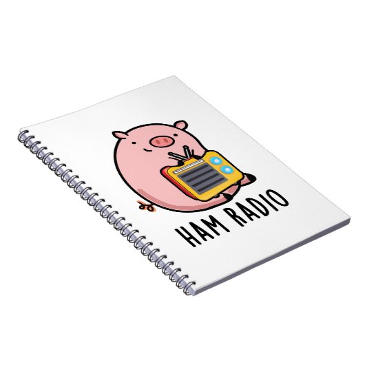 Carnet Ham Radio Funny Pig Pun (Côté Droit)