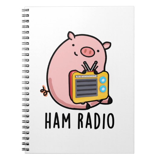 Carnet Ham Radio Funny Pig Pun (Devant)