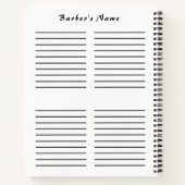 Carnet HAMbyWG, planificateur quotidien de Barber (Dos)