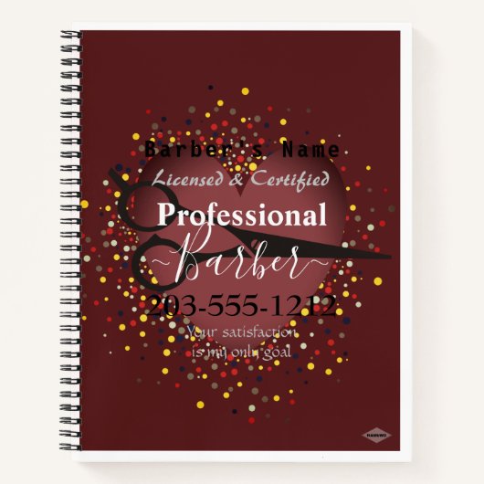 Carnet HAMbyWG, planificateur quotidien de Barber (Devant)