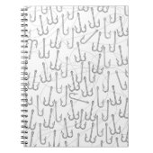 Carnet hameçons de pêche vintages (Devant)