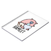 Carnet Hamlet Drôle Shakepear Bébé Cochon Pun  (Côté gauche)