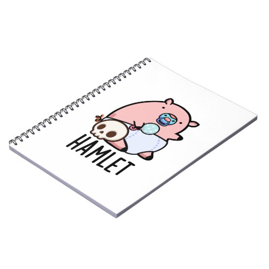 Carnet Hamlet Drôle Shakepear Bébé Cochon Pun  (Côté gauche)