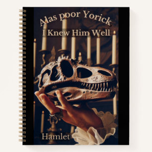 Carnet Hamlet Shakespeare Dinosaur