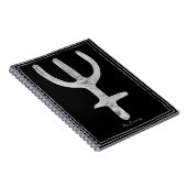 Carnet Hammered silver stylized planet Neptune symbol  (Côté Droit)