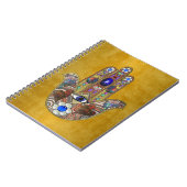 Carnet Hamsa Coeurs Fleurs Opal Art sur Or (Côté gauche)