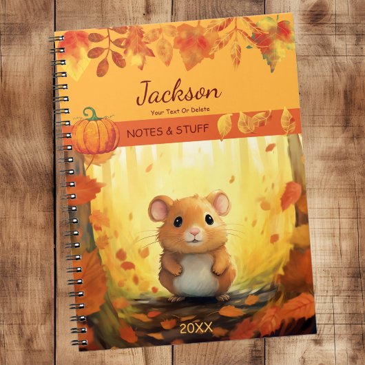 Carnet Hamster de Forêt d'automne
