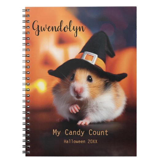 Carnet Hamster Witch Halloween Candy (Devant)
