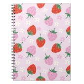Carnet Hand-Drawn Aesthetic Strawberry Seamless Pattern (Devant)