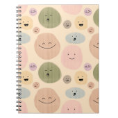 Carnet Hand-drawn Facial Expressions Seamless Pattern (Devant)