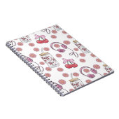 Carnet Hand-drawn Pink Girly Elements Seamless Pattern (Côté Droit)