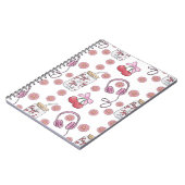 Carnet Hand-drawn Pink Girly Elements Seamless Pattern (Côté gauche)