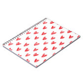 Carnet Hand Drawn Red Hearts Pattern – Minimal Valentine (Côté gauche)