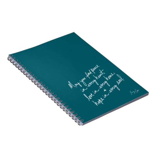 Carnet Hand-Scripted Peace Love & Hope Spiritual (Côté Droit)