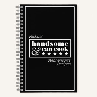 Carnet Handsome & Can Cook Typography Father's Day Recipe