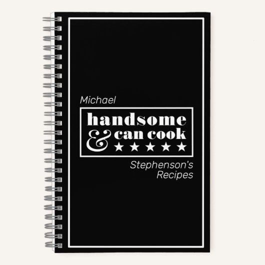 Carnet Handsome & Can Cook Typography Father's Day Recipe (Recto)